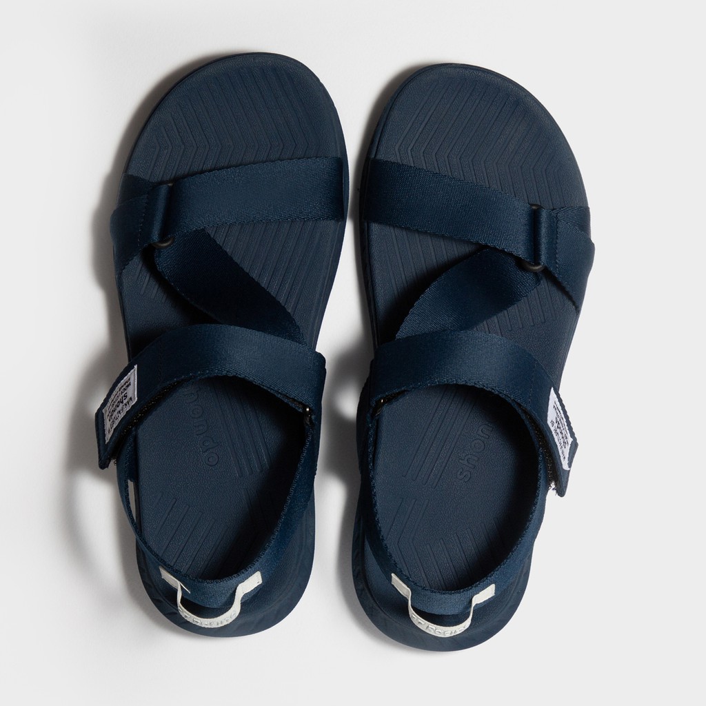 Giày sandal Shondo F7 nam nữ đi học đế cao xanh đen F7R3535