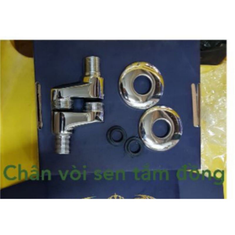Chân sen tắm, chân vòi sen đồng cao cấp mạ crom và niken.