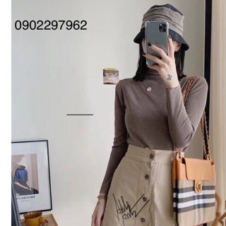 Áo dài tay cổ 3 phân juss miss you, áo cổ lọ siêu chảnh ao01