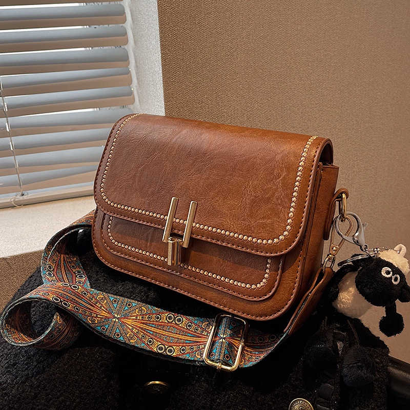 IELGY Túi Đeo Chéo Hình Vuông Cỡ Nhỏ Dây Đeo Bản Rộng Phong Cách Cổ Điển Thời Trang Cho Nữ