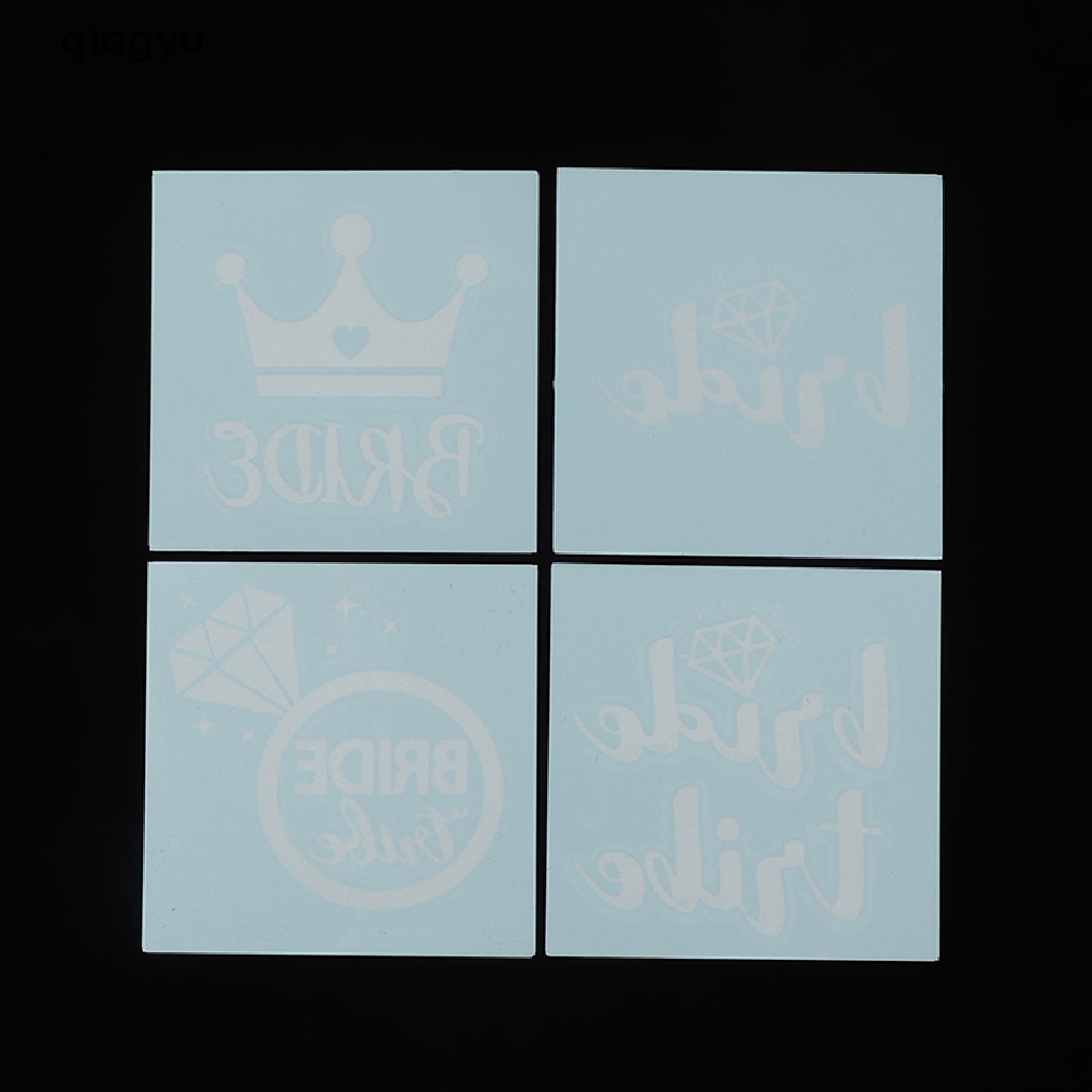 Qingyu Bộ 6 Hình Xăm Tạm Thời Để Trang Trí Tiệc Cưới / Valentine Phát Quang