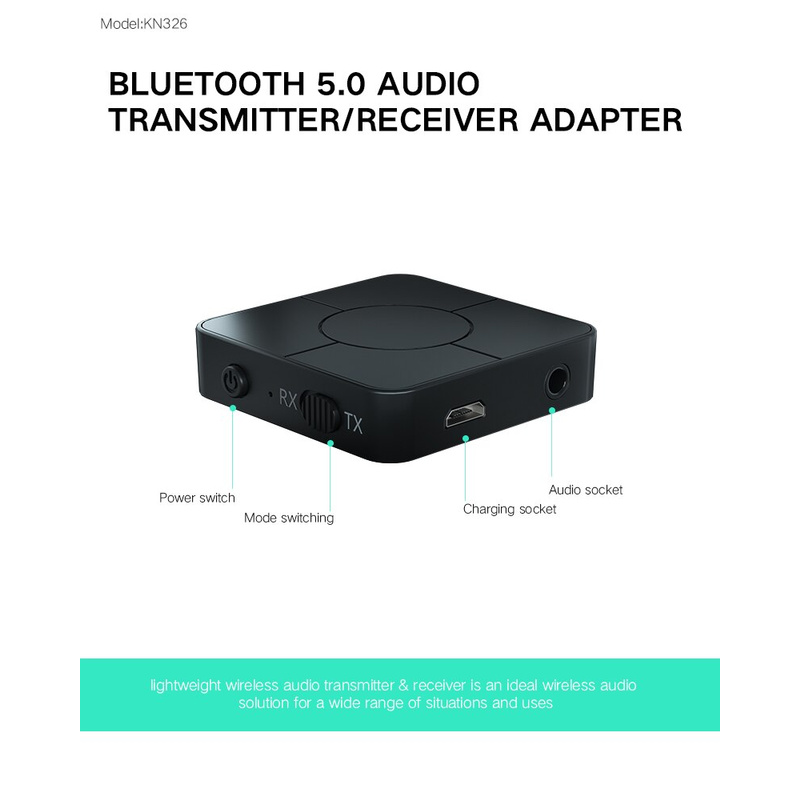 Thiết Bị Nhận Tín Hiệu Âm Thanh Bluetooth 5.0 2 Trong 1 Jack Cắm 3.5mm