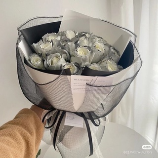 Bó hoa hồng tươi / hoa hồng sáp màu đen, màu hồng xanh, đen omber huyền bí, cá tính