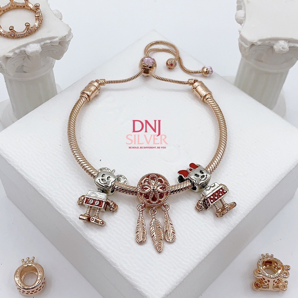 [Hàng cao cấp] Vòng charm bạc 925 ALE, chất liệu chuẩn bạc 925, vòng có thể thay đổi thiết kế charm theo sở thích VTC098