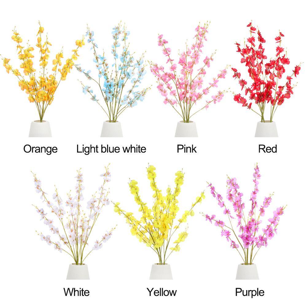 KUNHEV Hoa Phong Lan Giả Bằng Lụa Trang Trí Nhà Cửa 100CM