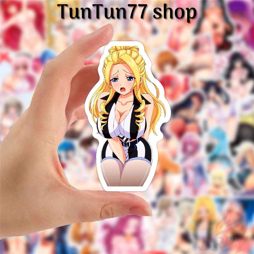 Sticker sexy girl anime siêu hot sẵn keo dùng dán đàn guitar, trang trí phòng ngủ, dán bình nước, dán laptop,...