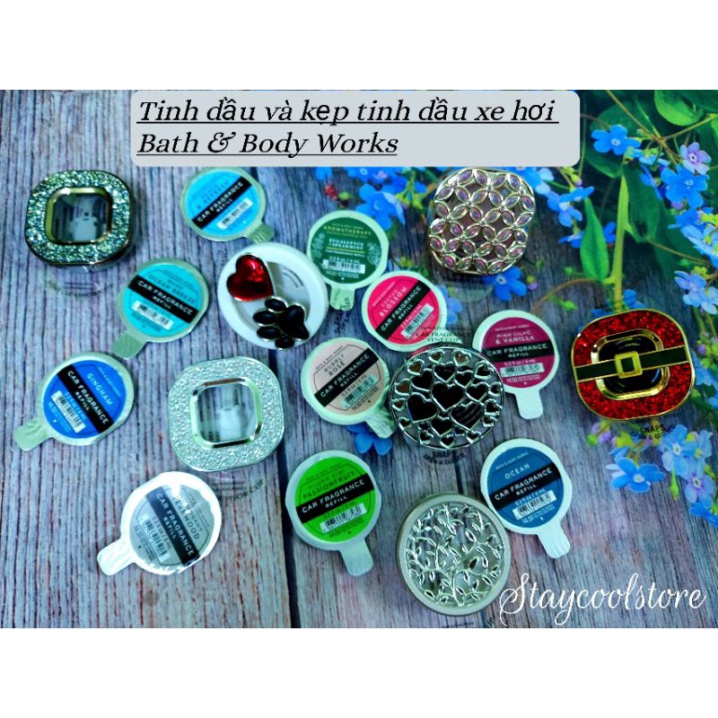 (Nhiều mẫu)Tinh dầu và Kẹp tinh dầu xe hơi Bath & Body Works | BigBuy360 - bigbuy360.vn