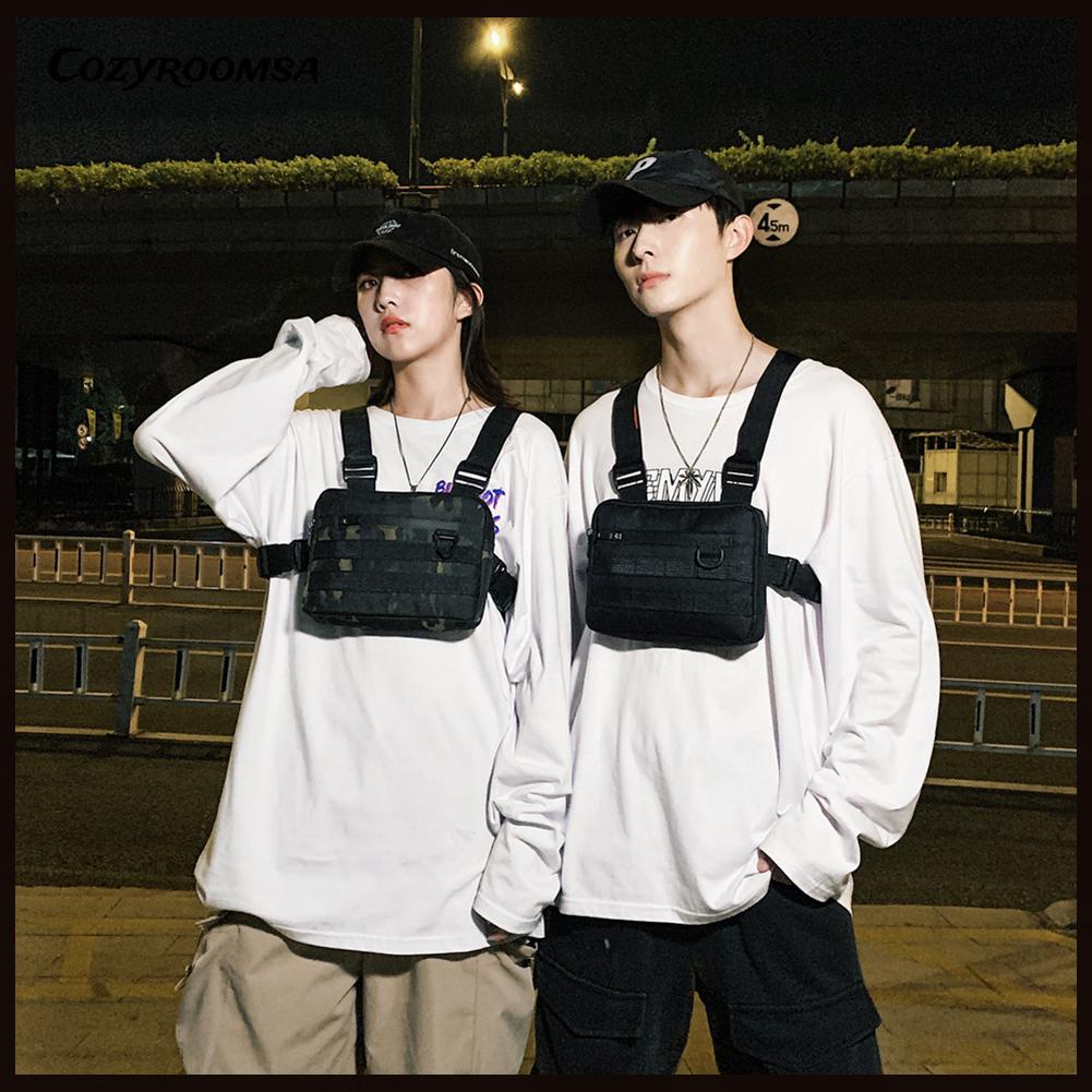 Túi Đeo Chéo Ngực Vải Oxford Phong Cách Hip Hop Đường Phố Cho Nam Và Nữ