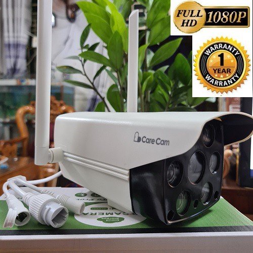 Camera IP WIFI Ngoài Trời CARECAM FHD1080P Độ Phân Giải 2.0 kèm thẻ nhớ 32G - Bảo Hành 12 Tháng