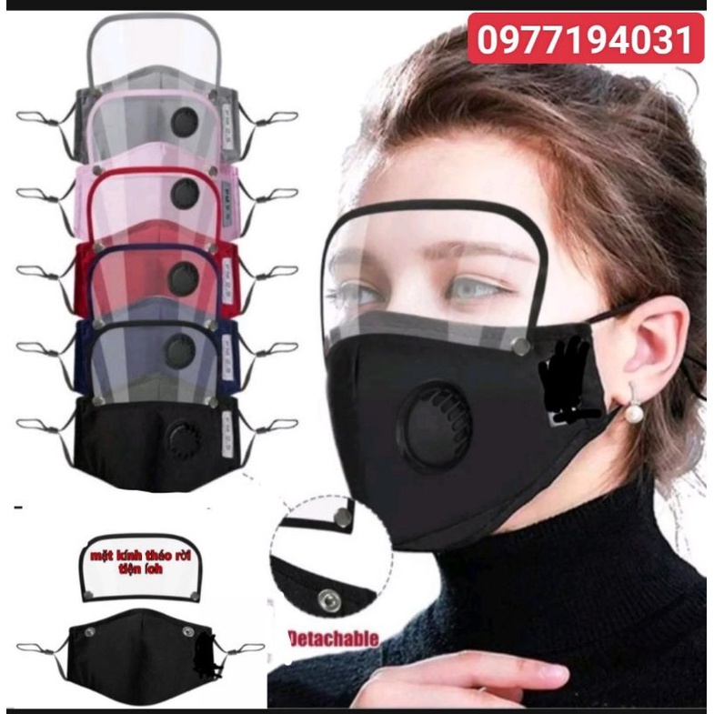 Khẩu trang vải cotton tái sử dụng nhiều lần có màng lọc bụi siêu mịn dành cho nhân viên y tế