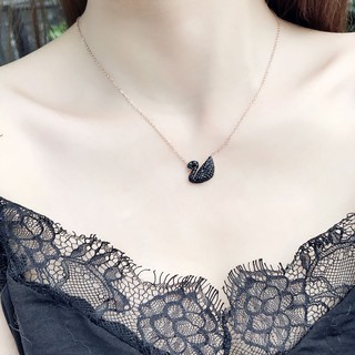 Dây chuyền swa thiên nga đá đen