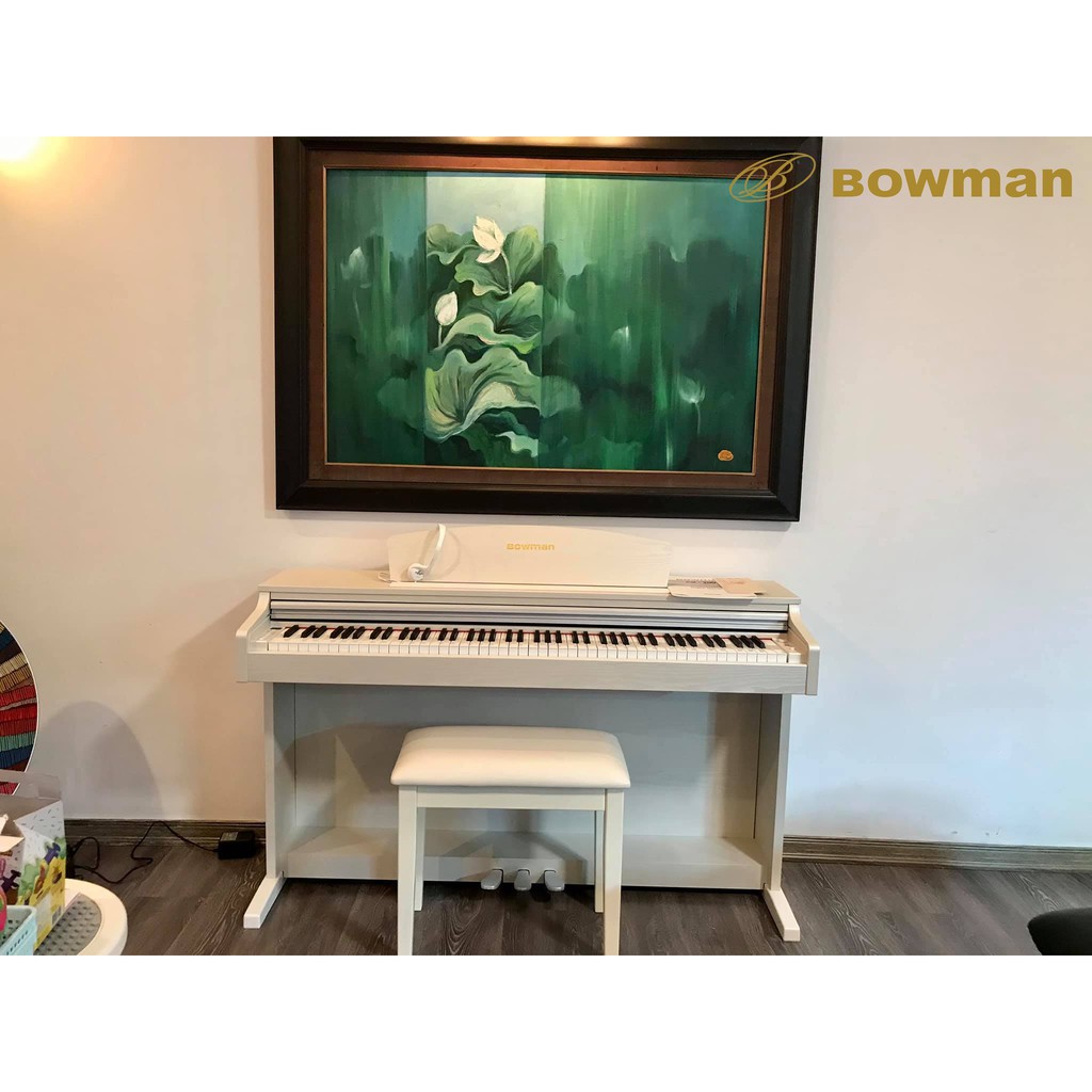 PIANO ĐIỆN MỚI BOWMAN CX200 màu trắng cho bé gái học đàn mùa dịch