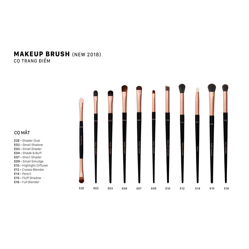 Cọ Phủ Và Tán Bầu Mắt Vacosi Shader Brush E04