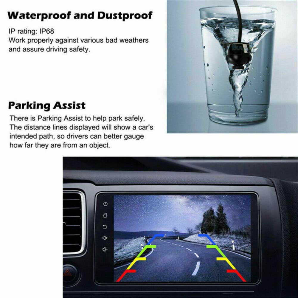 Rotating HD Car Rear View Camera Reversing Parking Cam Night Vision Vehicle Waterproof | BigBuy360 - bigbuy360.vn