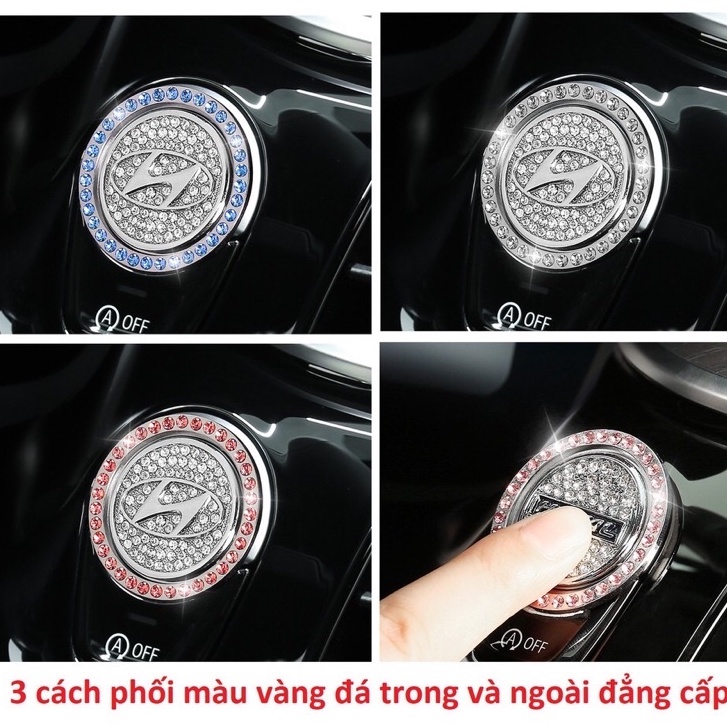 Vòng Đá-Logo Trang Trí Nút Khởi Động START STOP Của Xe Hơi Bằng Đá Cực Sang Trọng