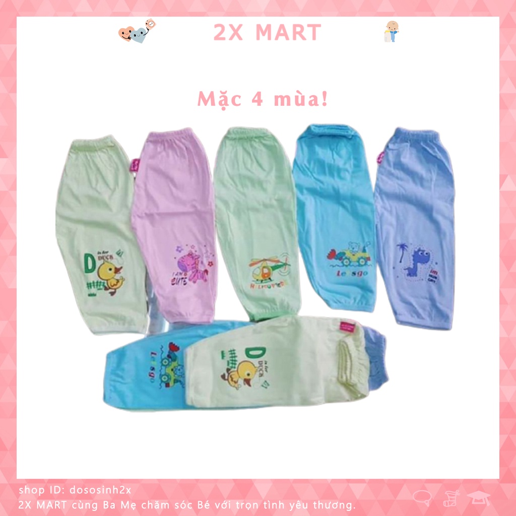 Quần dài cho bé trẻ sơ sinh trai gái cotton mềm mại mát 2x mart