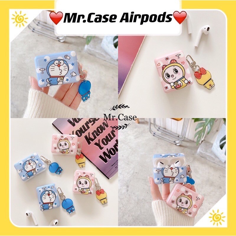 Case Airpods 1/2 /Pro Vỏ Ốp Tai Nghe Hình Mon Xanh dễ thương - Mr.Case AirPods