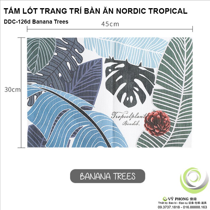 TẤM LÓT BÀN ĂN VẢI BỐ NORDIC TROPICAL TRANG TRÍ NHÀ CHỤP ẢNH SẢN PHẨM INS DDC-126a,b,c,d