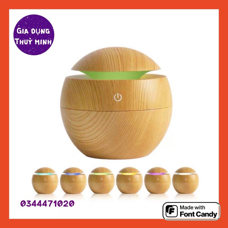 Máy xông tinh dầu gỗ ( có quà tặng )