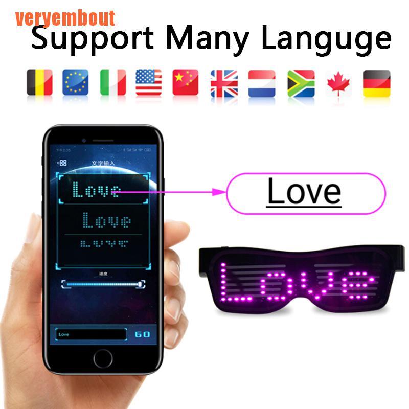 Mắt Kính Tích Hợp Đèn Led Phát Sáng Kết Nối Bluetooth Cổng Usb | BigBuy360 - bigbuy360.vn