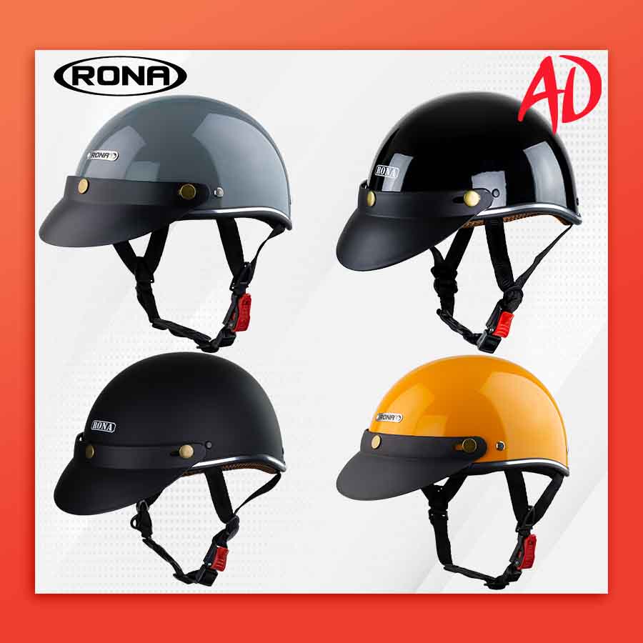 Mũ bảo hiểm nửa đầu haly RONA cao cấp