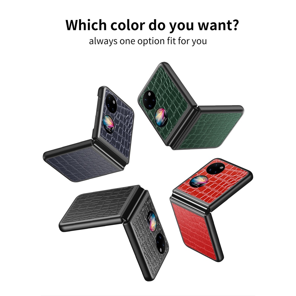 Bao Da Điện Thoại Nắp Gập Họa Tiết Da Cá Sấu Có Túi Cho Huawei P50 Huawei P50 Huawei P50