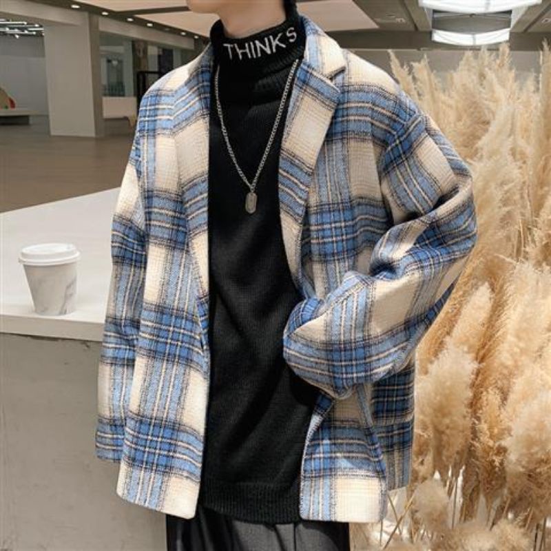 Áo Dạ Blazer kẻ caro