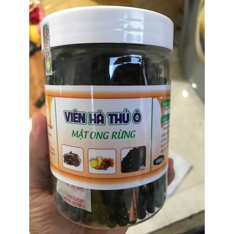 Viên hà thủ ô, mật ong đỗ đen hộp 500g trị thiếu máu, tóc bạc