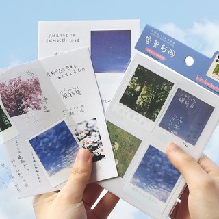 Sticker (hình dán) PHONG CÁCH TRỪU TƯỢNG nông trại mây trang trí sổ, album, nhật ký, lưu bút, bullet journal,