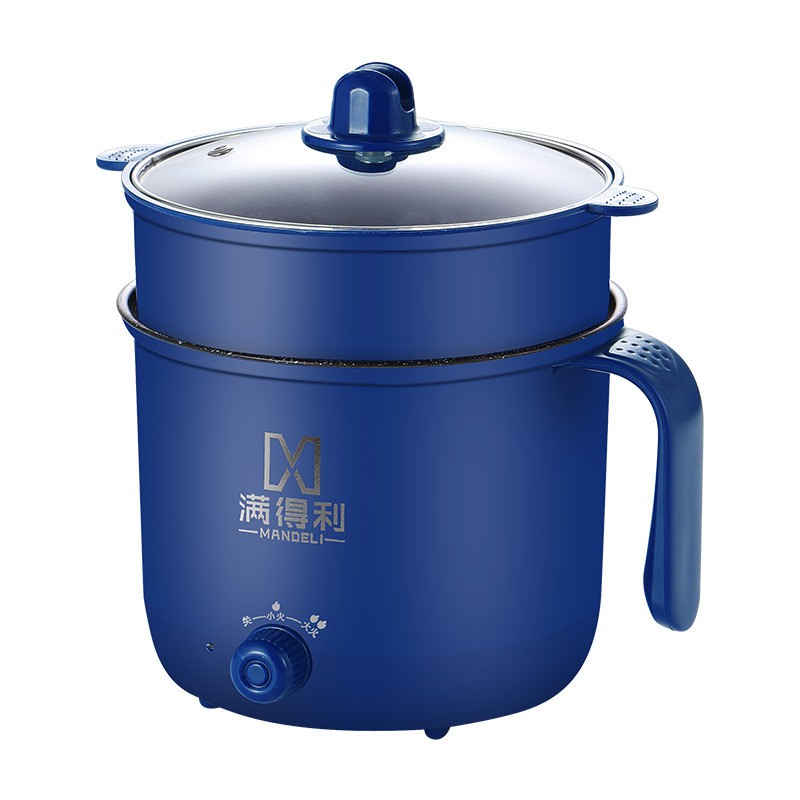 Nồi Lẩu Xanh Mini, Nồi Nấu Cơm Đa Năng 2 Tầng, 2 Nắc Nhiệt