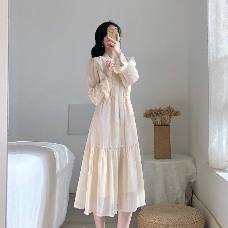 [Mã FAMARAL1 giảm 10K đơn 50K] [CÓ FEEDBACK] - Váy ulzzang tiểu thư công chúa phối nơ - V16 - jannahouse | BigBuy360 - bigbuy360.vn