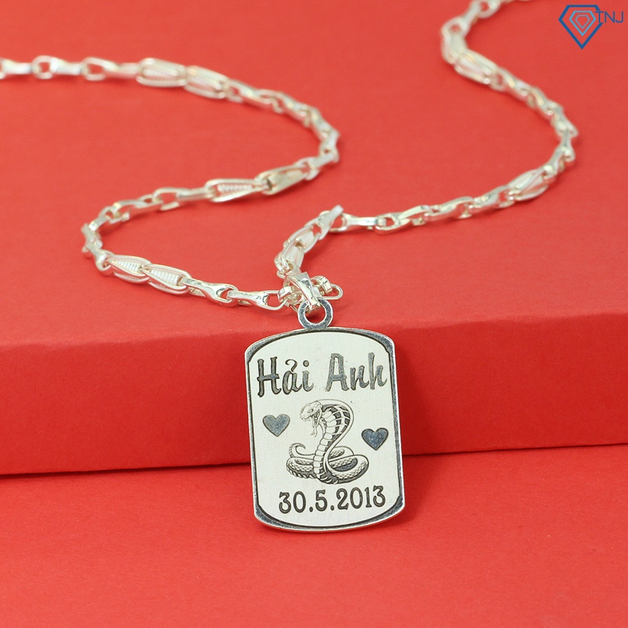 Dây chuyền bạc trẻ em khắc tên DCT0086 Trang Sức TNJ