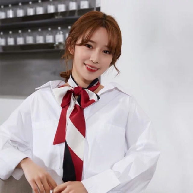 Khăn thời trang công sở thắt nơ cổ áo sơ mi - Maben