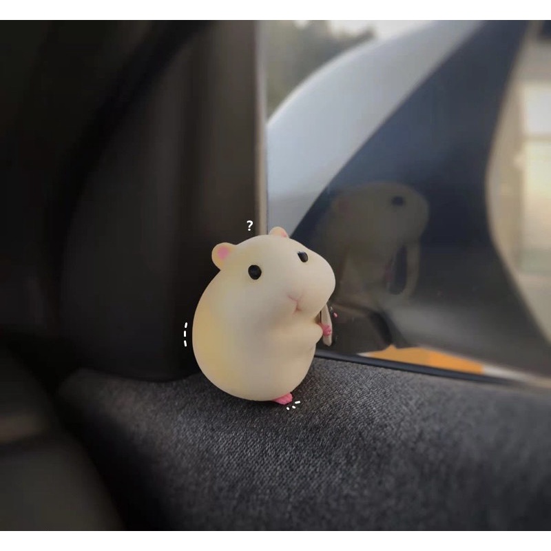 Phụ Kiện Trang Trí Ô Tô , Xe Hơi , Bàn Làm Việc , Phòng Khách Set Chuột Hamster Dễ Thương