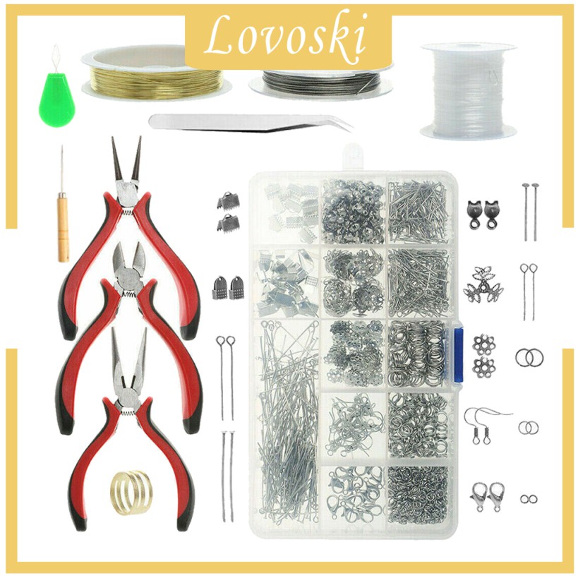 [LOVOSKI] Jewelry Making Starter Kit Set Earrings DIY Bracelet Necklace Findings Making