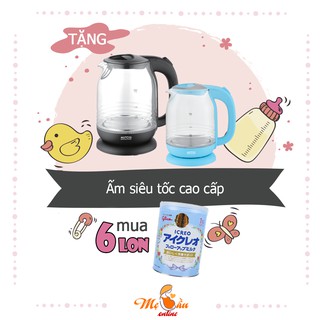 [TÍCH ĐAI ĐỔI QUÀ - TẶNG ẤM SIÊU TỐC CAO CẤP] Combo 6 hộp sữa Glico Icreo số 1 820g