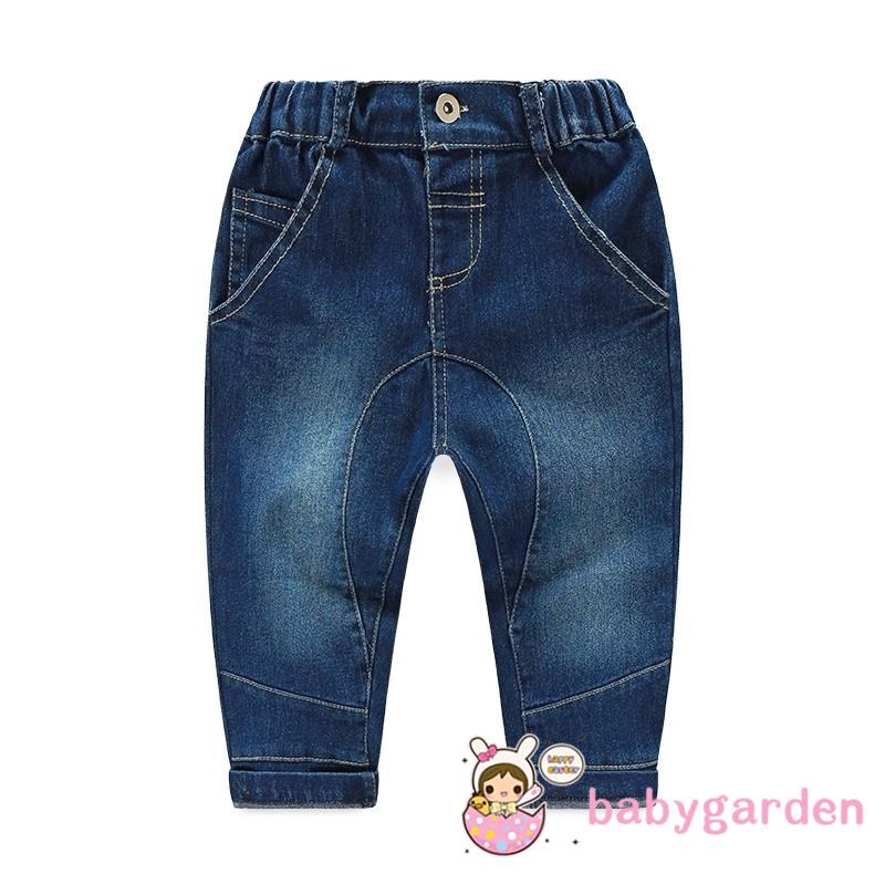 Set Áo Thun Ngắn Tay Cổ Tròn + Quần Jeans Dài Thời Trang Cho Bé Trai