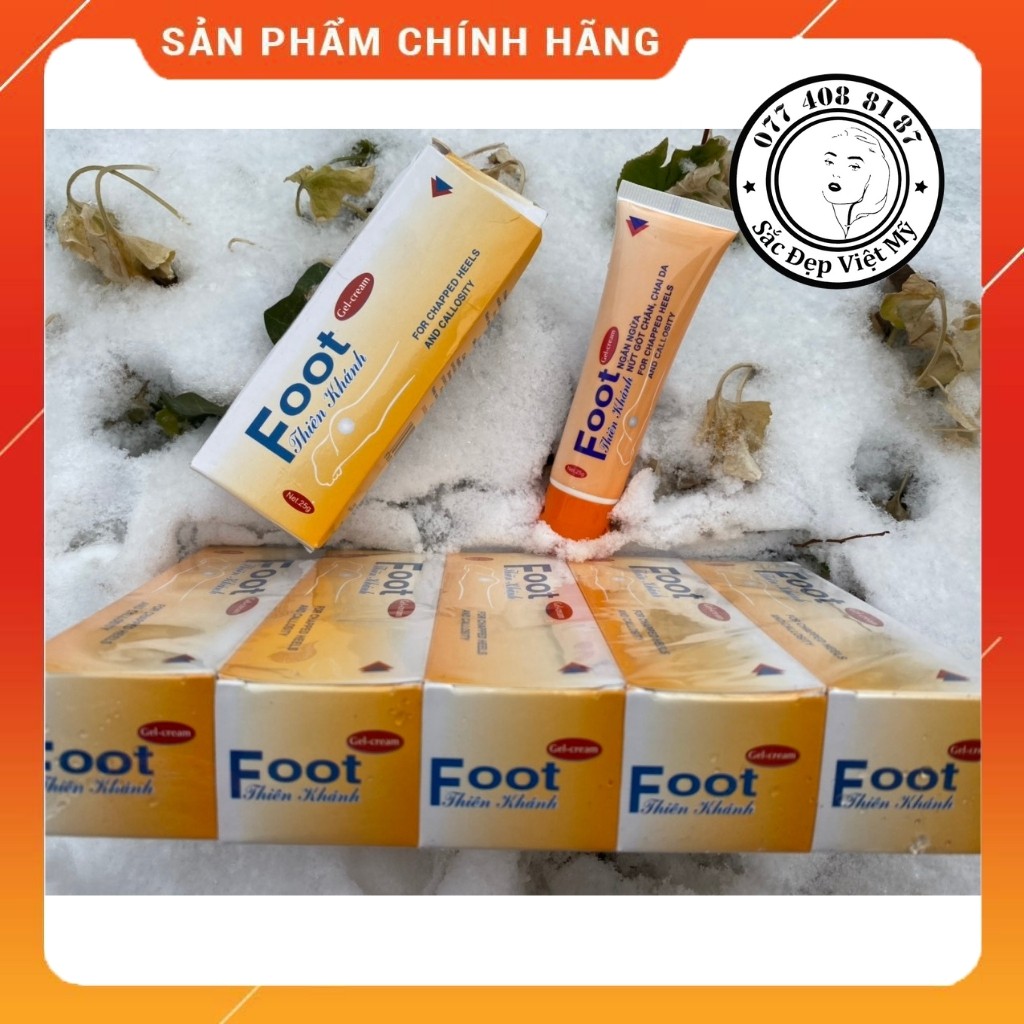 Kem Dưỡng Chống Nứt Nẻ Gót Chân FOOT ThienKhanh tuýp 25gr_ Nuôi Dưỡng Gót Chân Hồng