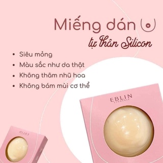 Miếng dán ngực tự thân Silicon Eblin dán ti tự dính không dùng keo siêu bền đẹp màu da thật, Hàn Quốc