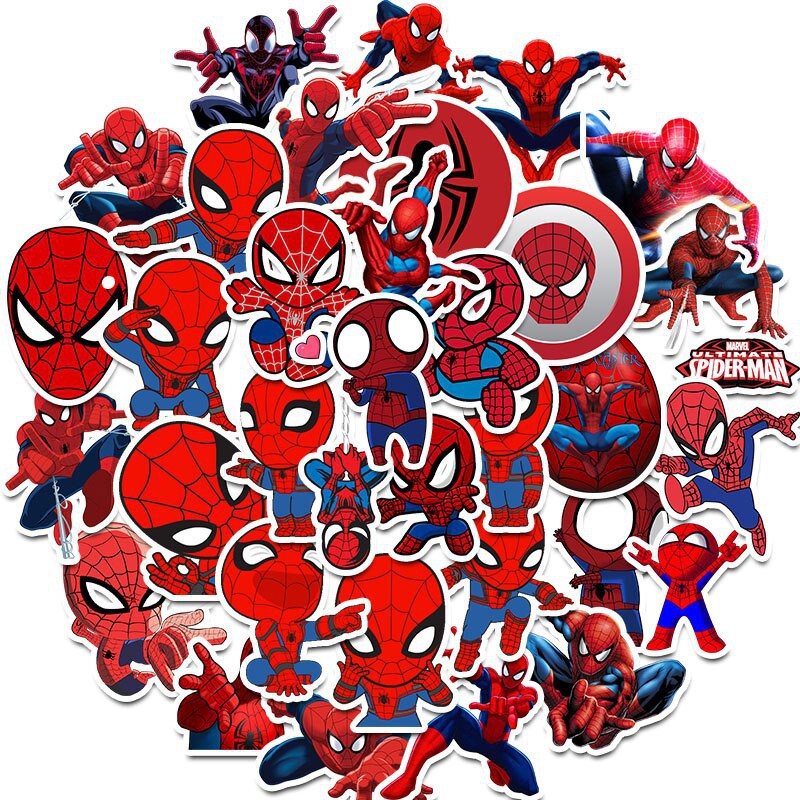 Sticker dán cao cấp chủ đề spIder man - người nhện só cán chống bay màu M0399