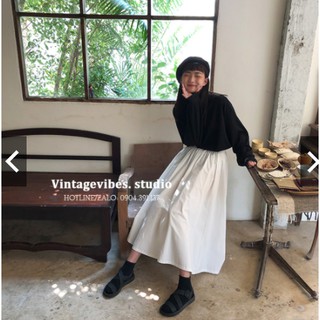 Chân váy dài chất thô mát ulzzang [HÀNG QUẢNG CHÂU LOẠI 1]