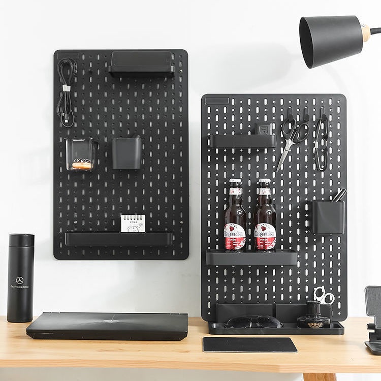 Bộ 2 chiếc Giá đỡ cố định bảng pegboard  decor NB132 Kẹp nối bàn với bảng cài pegboard Skadis IKEA