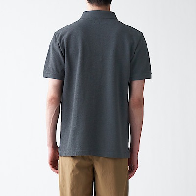 MUJI ÁO POLO VẢI PIQUE WASHED