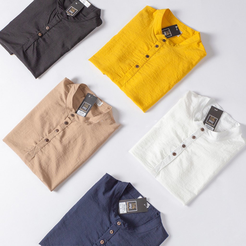 Áo đũi nam cổ tàu Chất liệu cực mềm mịn, thoáng mát áo vải đũi cao cấp loại 1 dày dặn thấm hút mồ hôi | BigBuy360 - bigbuy360.vn