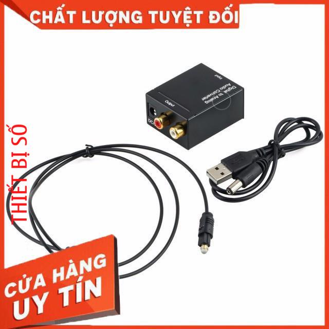 Bộ chuyển đổi Optical Audio to RCA Audio - Digital to Analog Audio R/L Kèm dây quang -dc633
