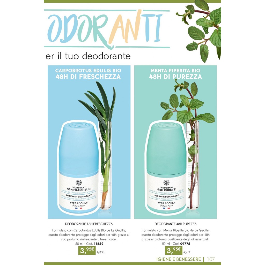 Yves Rocher Deodorante 48h Freschezza Edulis - Lăn Khử Mùi