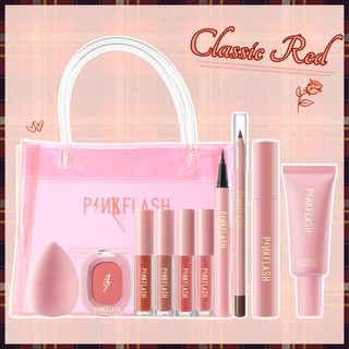 Hình ảnh Set mỹ phẩm trang điểm Pinkflash gồm son chì kẻ lông mày bút kẻ mắt kem nền làm đẹp cho nữ-2