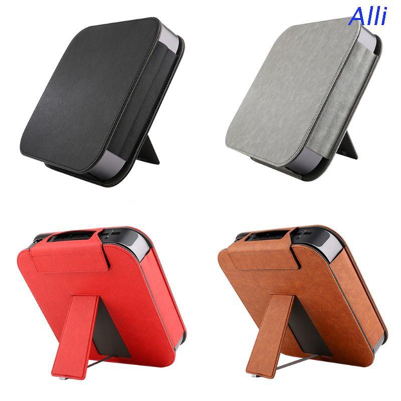 Alli Protective Cover Case PU Leather Shin Sleeve Shockproof Stand Holder Bracket Bag