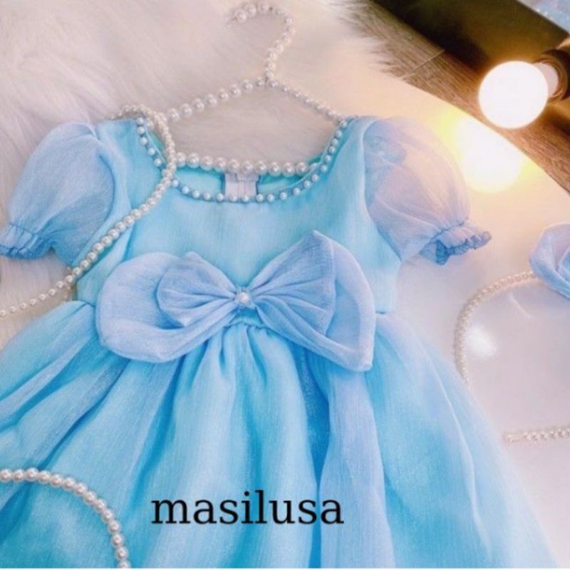 Đầm voan tơ tiểu thư xinh xắn size bé 2 3 4 5 tuổi