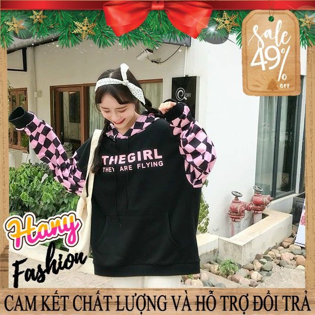 Áo Khoác, Áo Khoác HOODIE Unisex Caro The Girl Chất Vải Cao Cấp Thời Trang Năng Động Trẻ Trung Cá Tính || Hany Shop